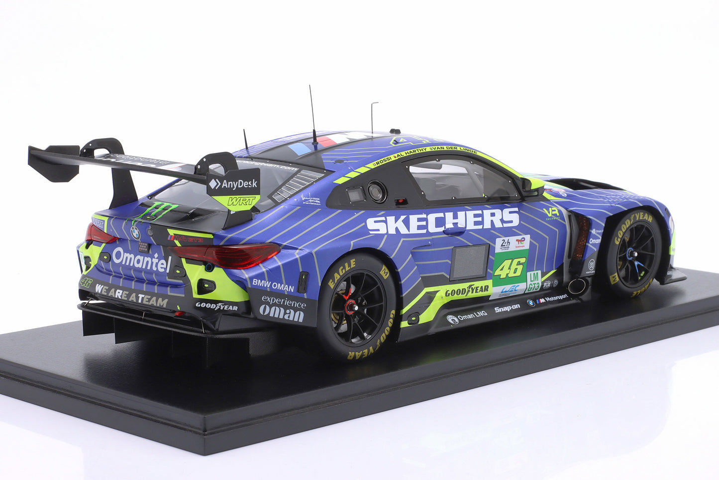 BMW M4 GT3 Team WRT Al Harthy, Rossi, Van der Linde 24h Le Mans 2025 Spark 1:18