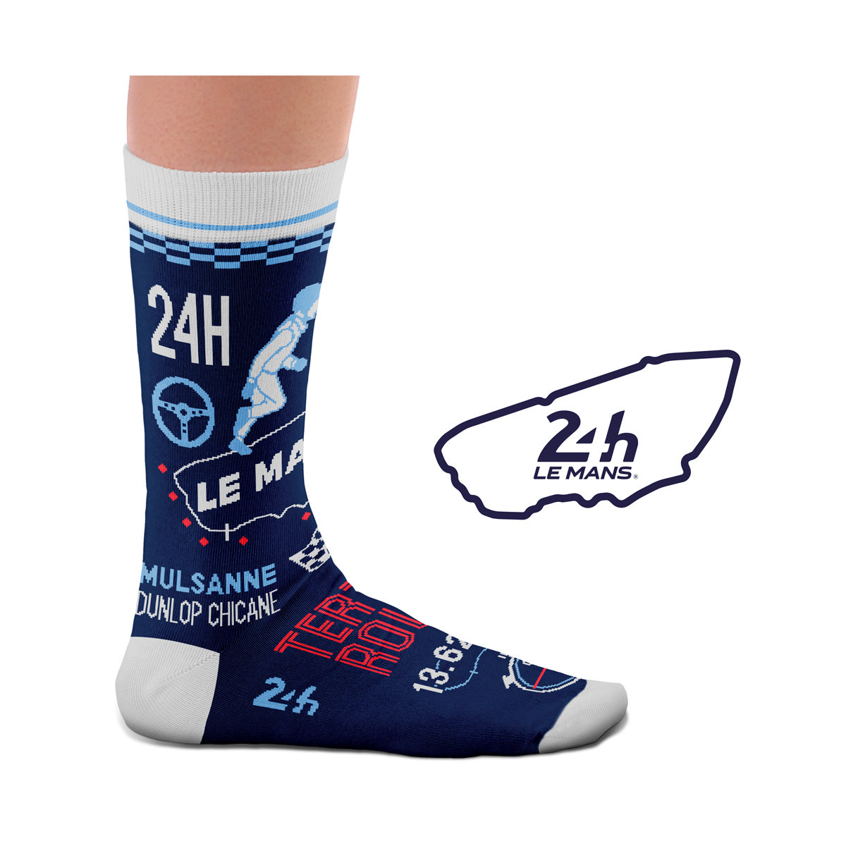 Hochwertige Motorsportsocken 24 Stunden Le Mans Heel Tread