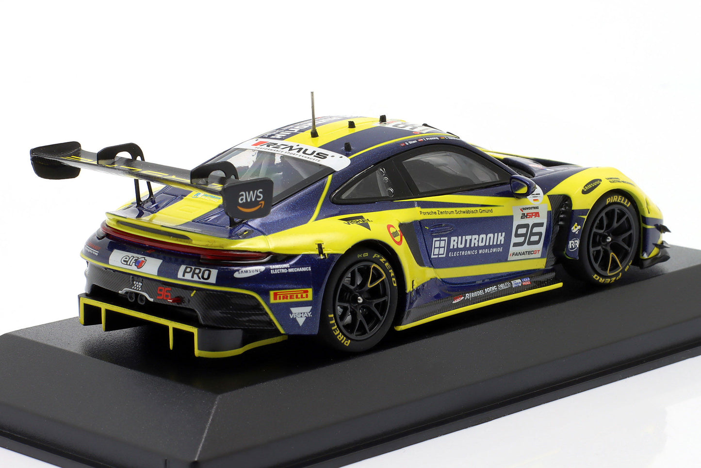 Porsche 911 GT3 R Rutronik Racing Preining, Heinrich, Olsen 24h Spa 2023 1:43 Minichamps