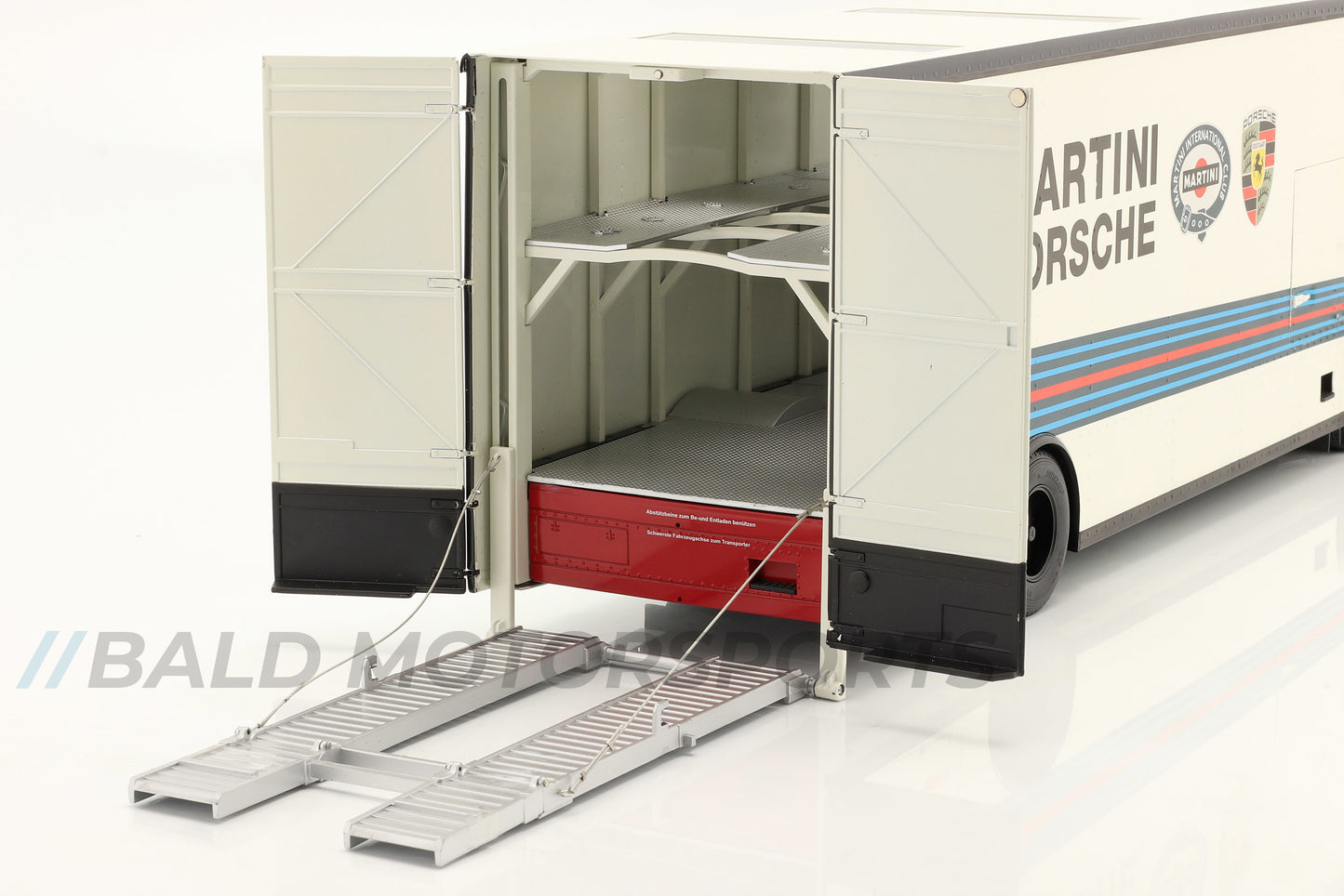 Mercedes Benz Renntransporter O 317 Porsche Martini Racing 1:18 Schuco