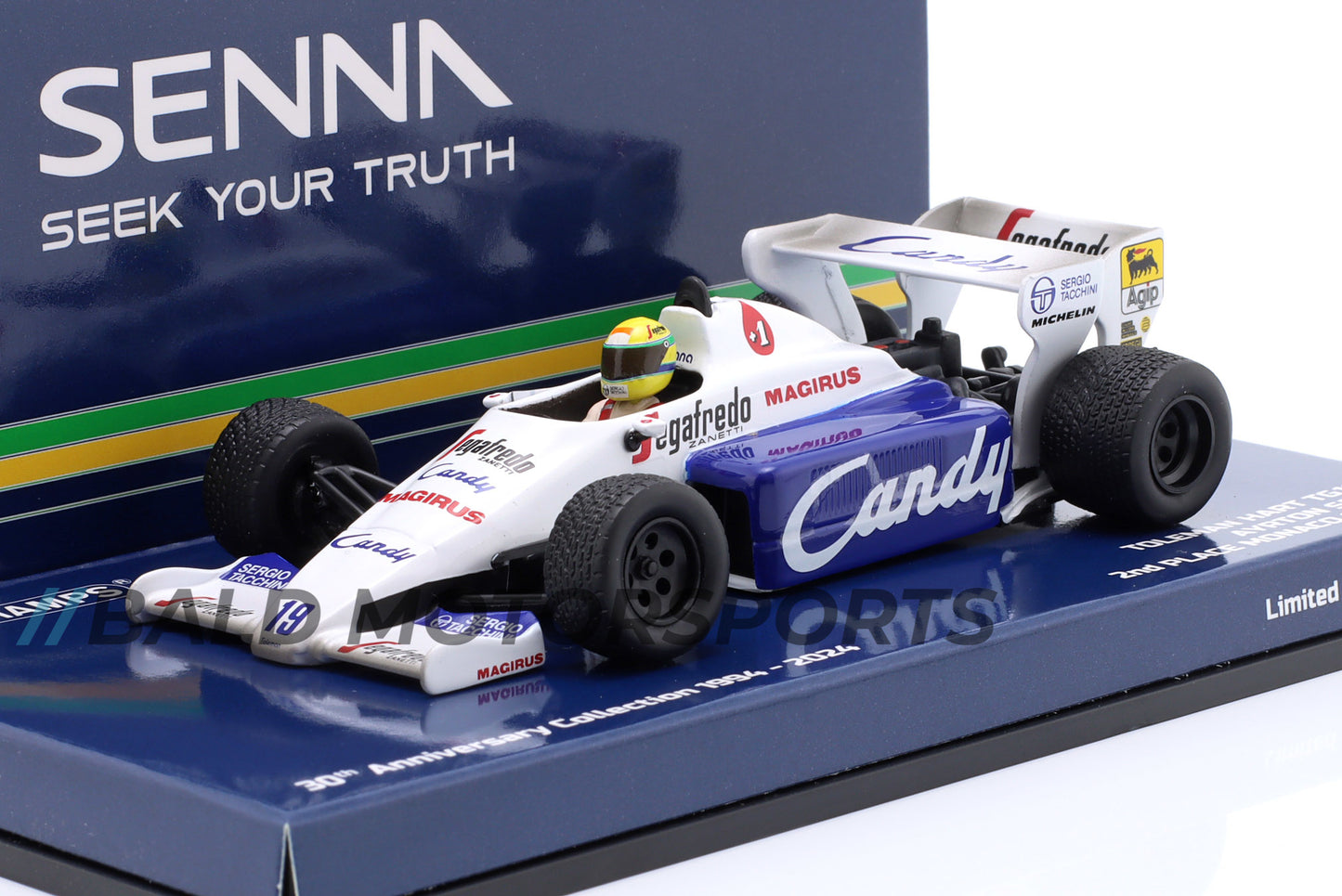 Toleman Hart TG184 Ayrton Senna Monaco GP 1984 1:43 Minichamps