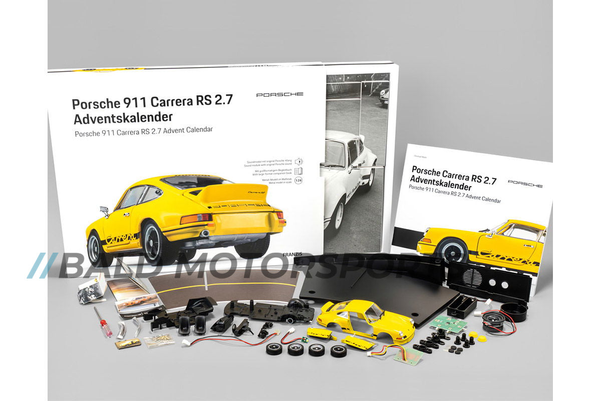 Adventskalender Porsche 911 Carrera RS 2.7 gelb 1:24 Franzis