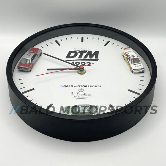 Bald Motorsports handgefertigte Wanduhr "DTM 1992" 22,5 cm, Quarz-Uhrwerk