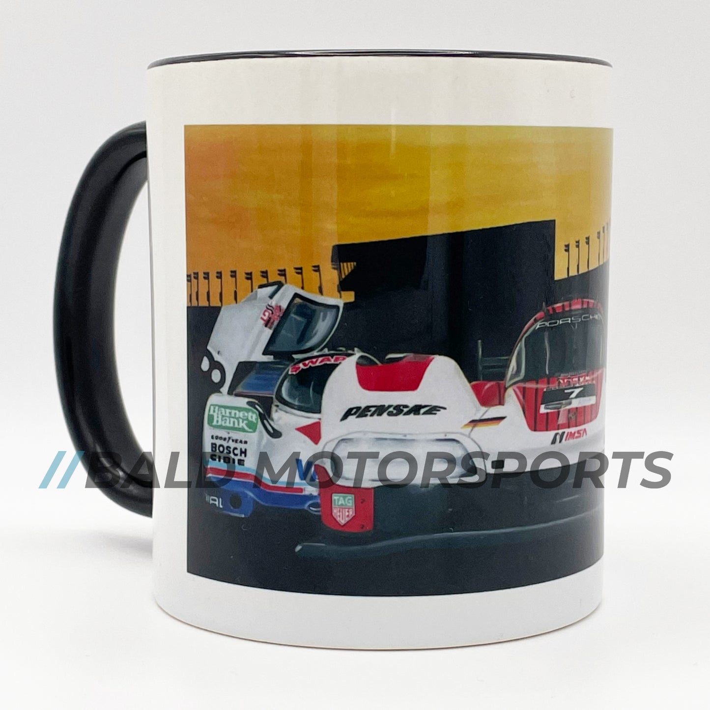Bald Motorsports hochwertige Keramiktasse Motiv "Porsche at Daytona"
