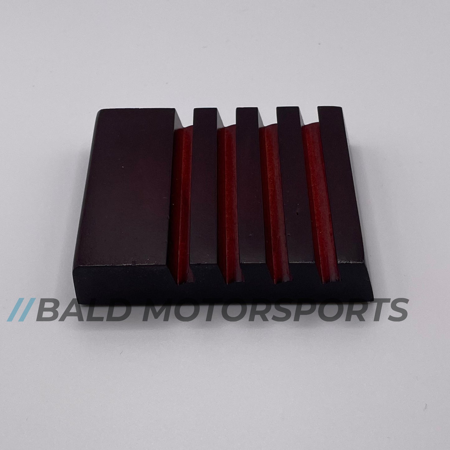 Bald Motorsports Halterung aus Holz für 4 Untersetzer (Farbe Mahagoni)