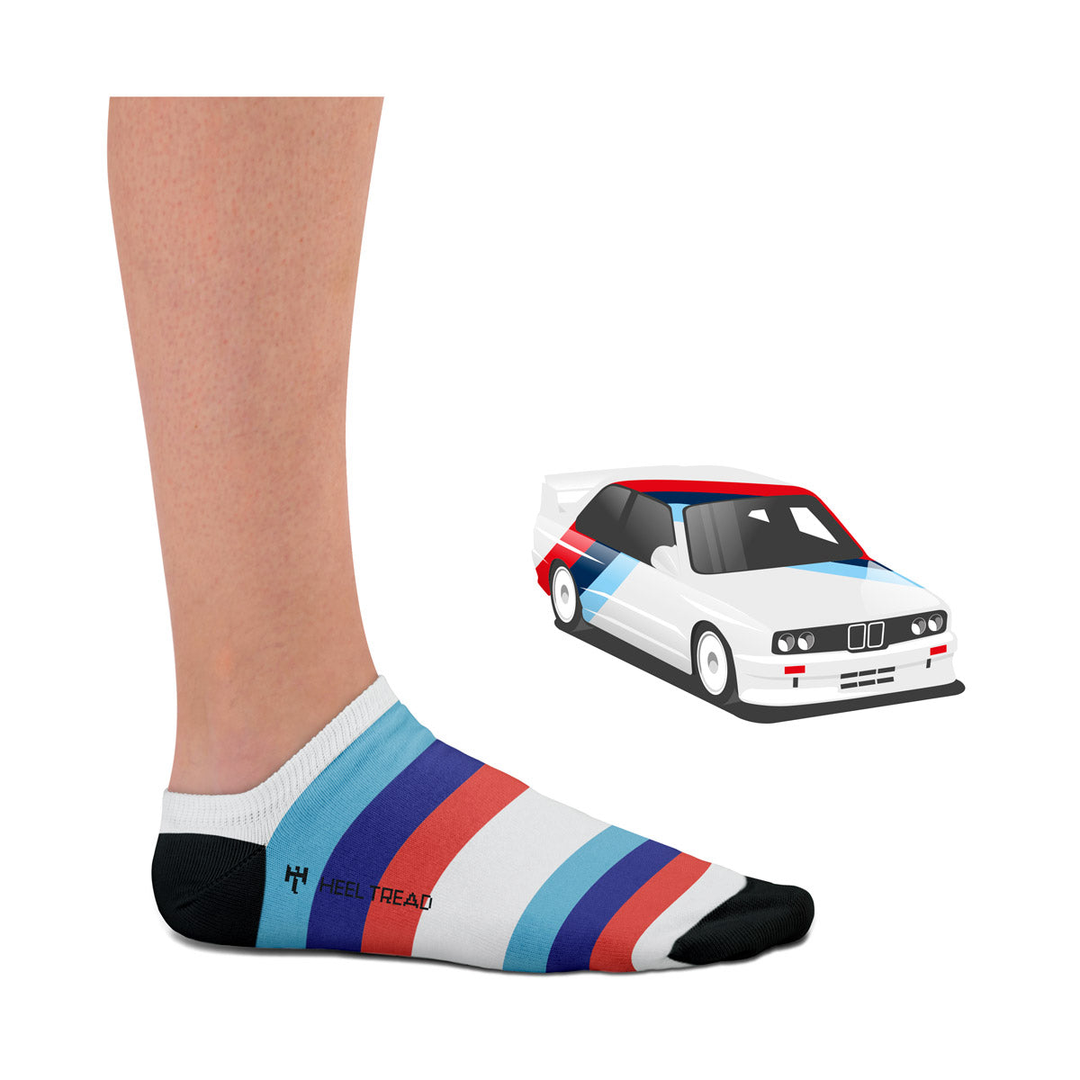 Hochwertige Motorsportsocken Sneakersocken E30 Heel Tread
