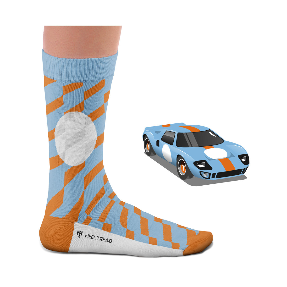 Hochwertige Motorsportsocken GT40 Heel Tread