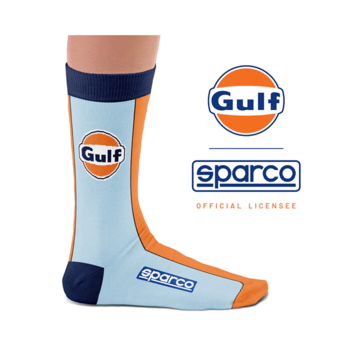 Hochwertige Motorsportsocken Sparco Gulf Heel Tread