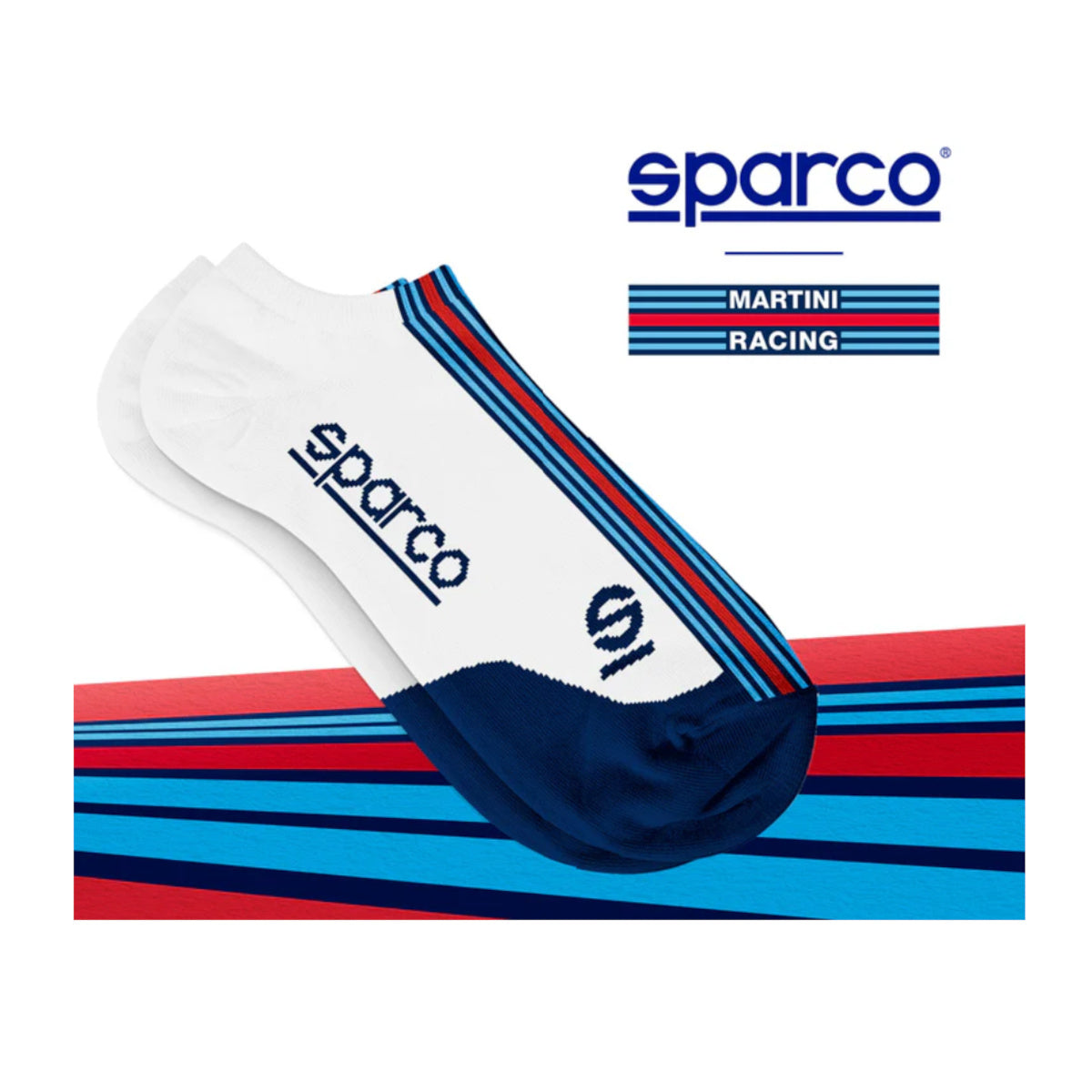 Hochwertige Motorsportsocken Sneakersocken Sparco Martini Heel Tread