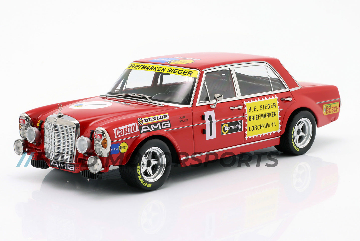 Mercedes-Benz 300 SEL 6.8 "Rote Sau" Heyer, Betzler 24h Nürburgring 1972 1:18 WERK83