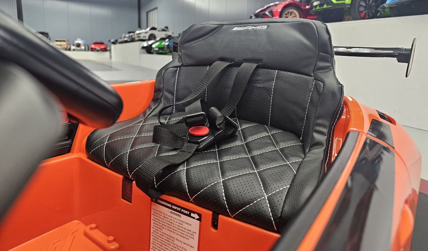 Mercedes-AMG GT3 Kinderauto 12 Volt Orange mit Fernbedienung