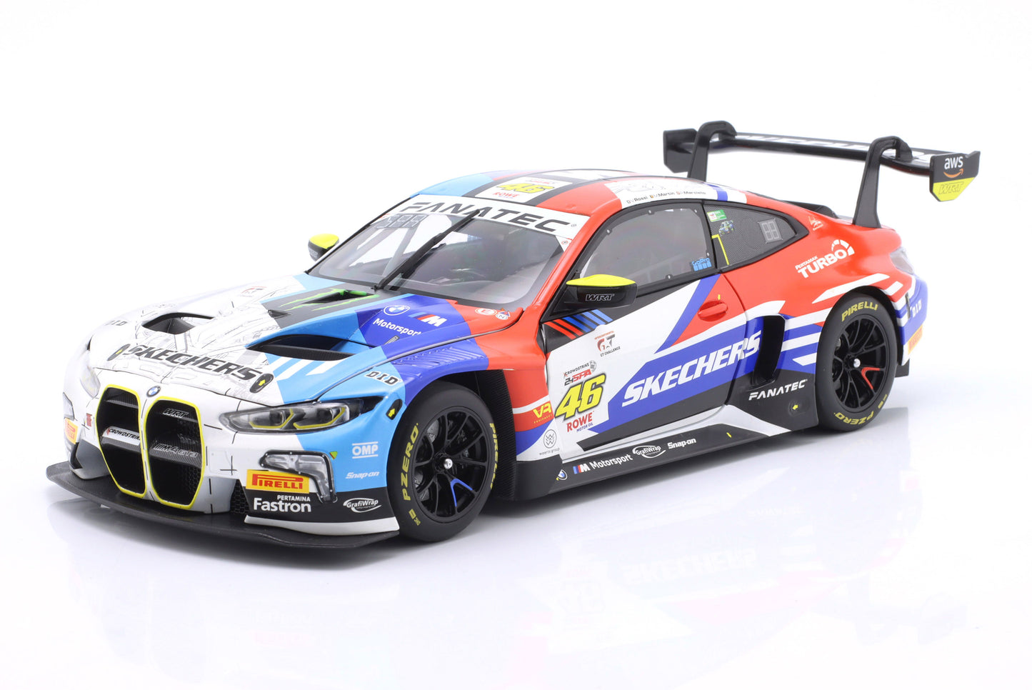 BMW M4 GT3 Team WRT Marciello, Martin, Rossi 24h Spa 2024 Minichamps 1:18
