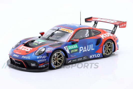 Porsche 911 GT3 R KÜS Team75 Bernhard erster Porsche DTM Sieg 2022 1:18 Minichamps