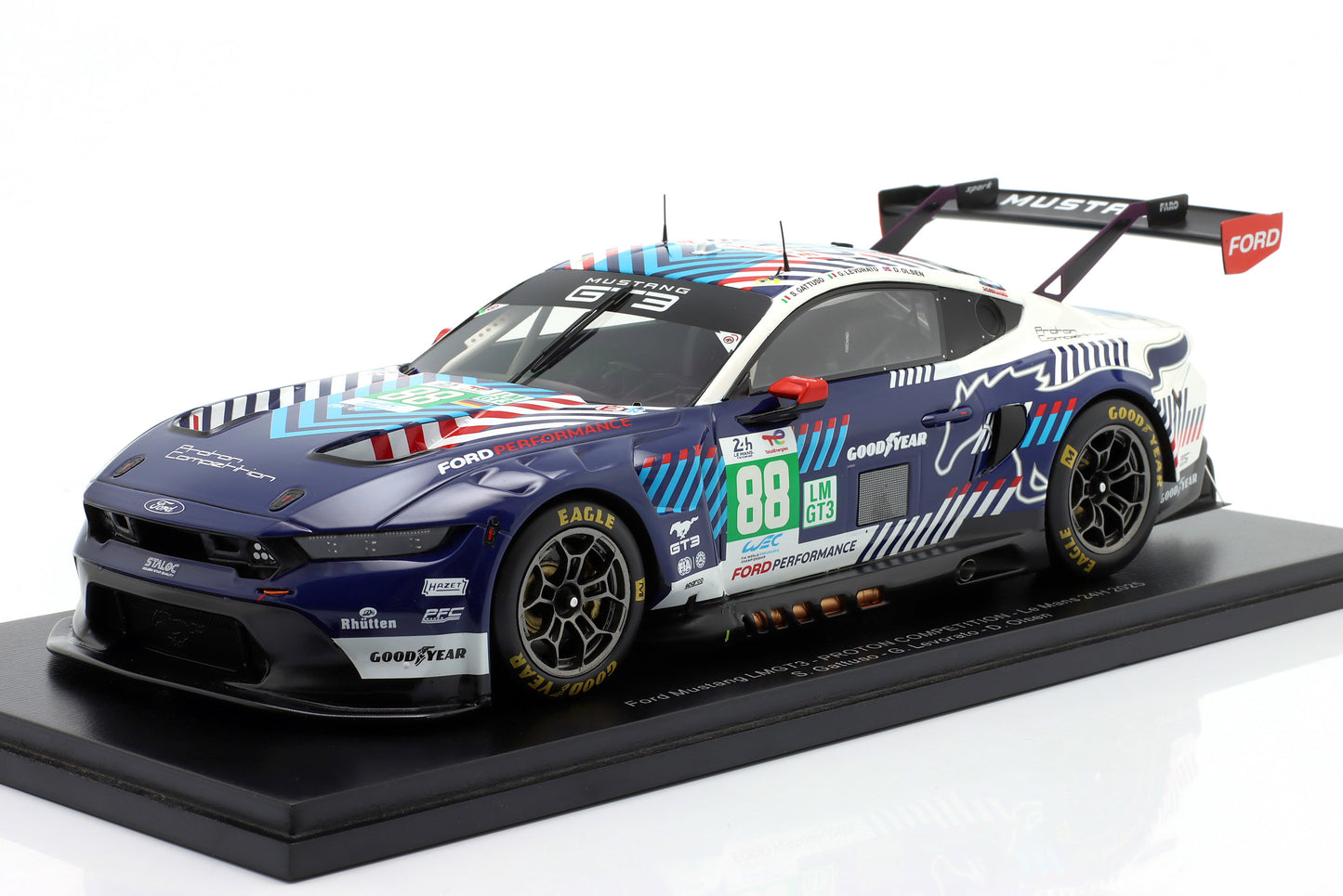Ford Mustang GT3 Proton Competition 24h Le Mans 2025 Gattuso, Levorato, Olsen 1:18 Spark
