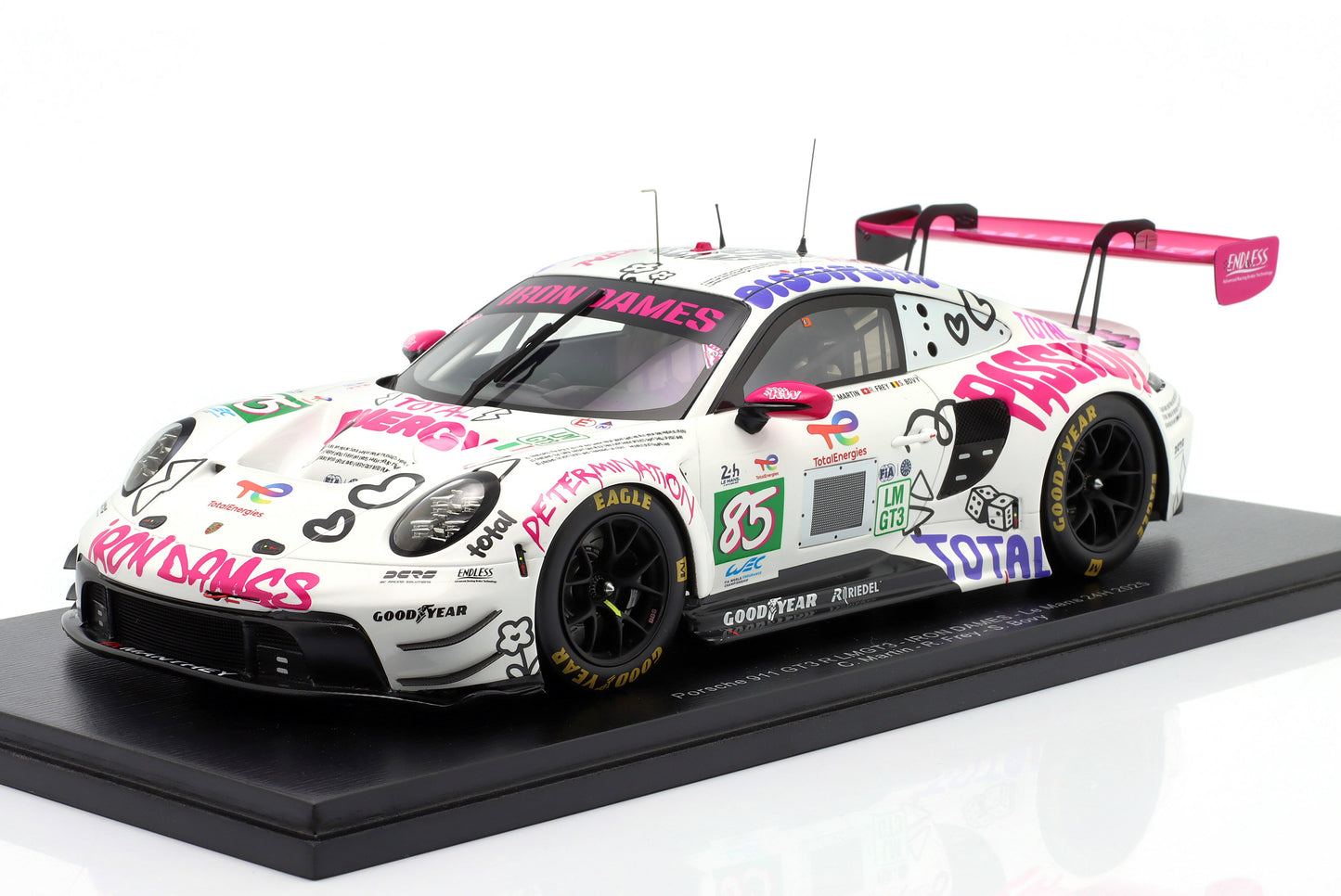 Porsche 911 GT3 R Iron Dames 24h Le Mans 2025 Martin, Bovy, Frey 1:18 Spark