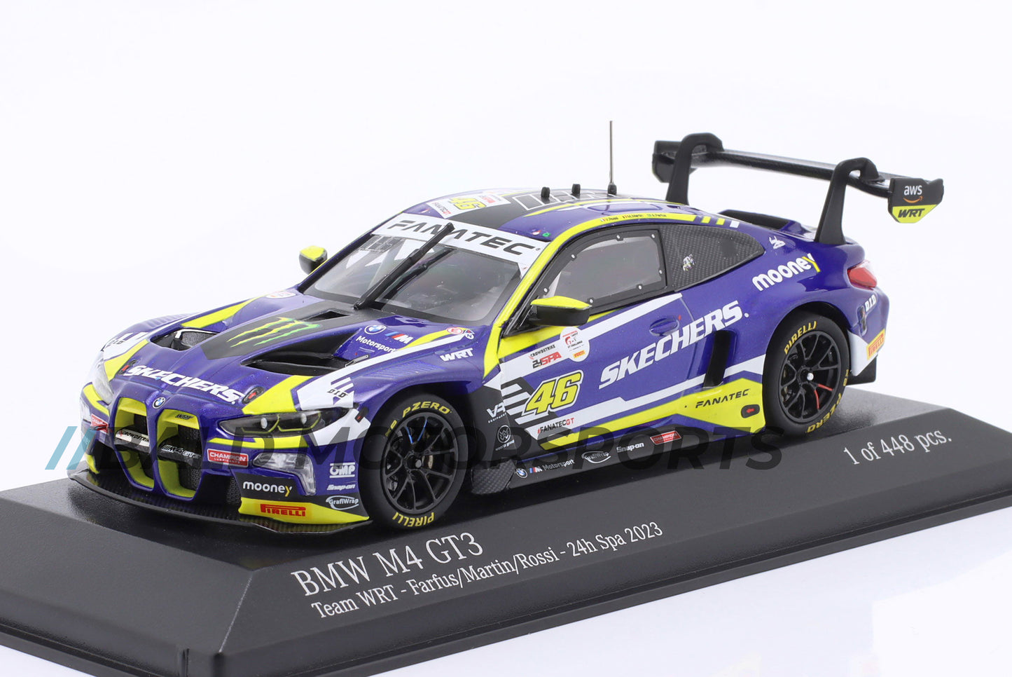 BMW M4 GT3 Rossi, Farfus, Martin 24h Spa 2023 1:43 Minichamps