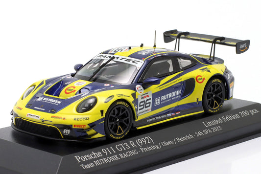 Porsche 911 GT3 R Rutronik Racing Preining, Heinrich, Olsen 24h Spa 2023 1:43 Minichamps