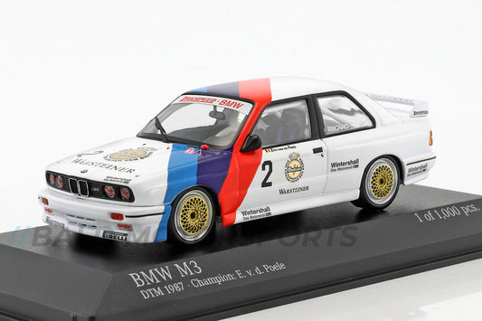 BMW M3 E30 Zakspeed BMW Team Eric van de Poele winner DTM 1987 1:43 Minichamps