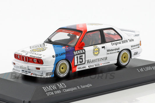 BMW M3 E30 BMW M Team Schnitzer Roberto Ravaglia Winner DTM 1989 1:43 Minichamps