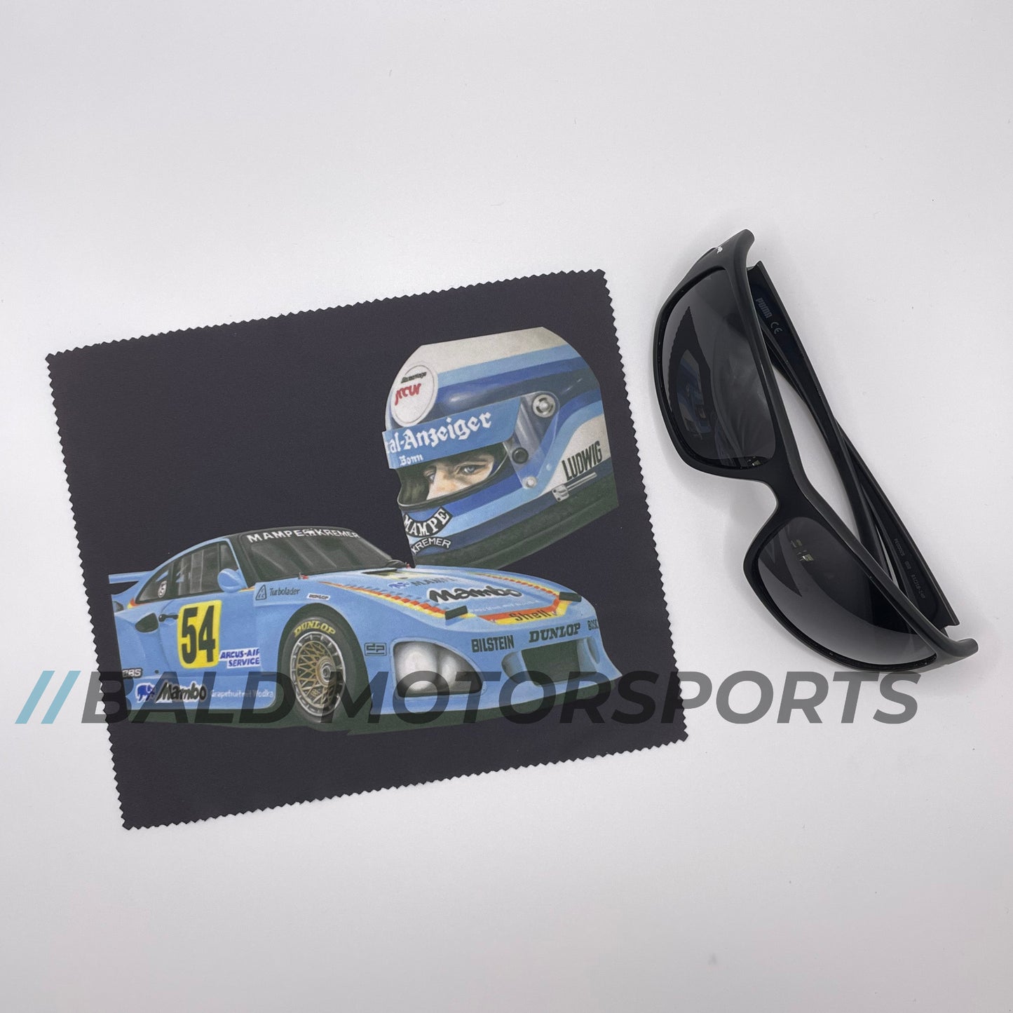 Bald Motorsports Brillenputztuch Motiv "Porsche 935 Mambo"