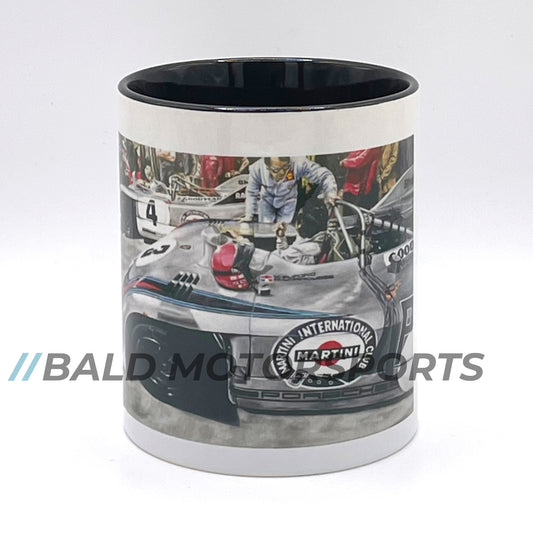 Bald Motorsports hochwertige Keramiktasse Motiv "Porsche 908 Startaufstellung"