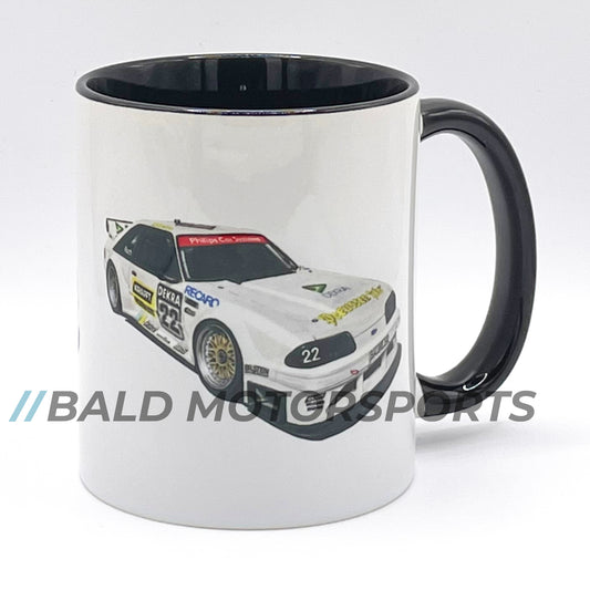 Bald Motorsports hochwertige Keramiktasse Motiv "Mustang DTM 90er"
