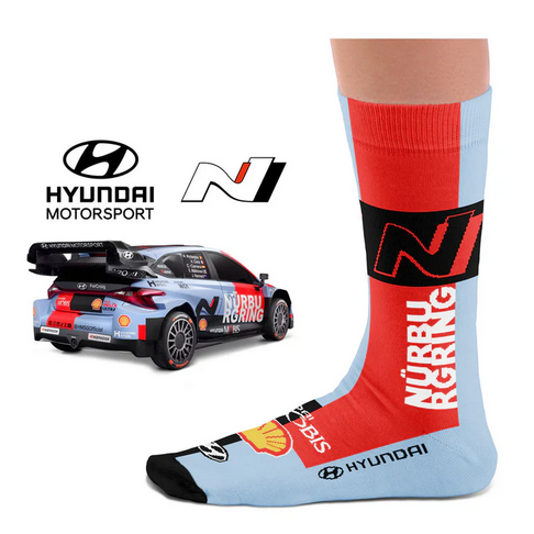 Hochwertige Motorsportsocken Hyundai WRC Heel Tread