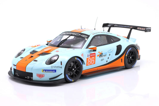 Porsche 911 (991) RSR Gulf Racing 24h Le Mans 2018 1:12 Ixo