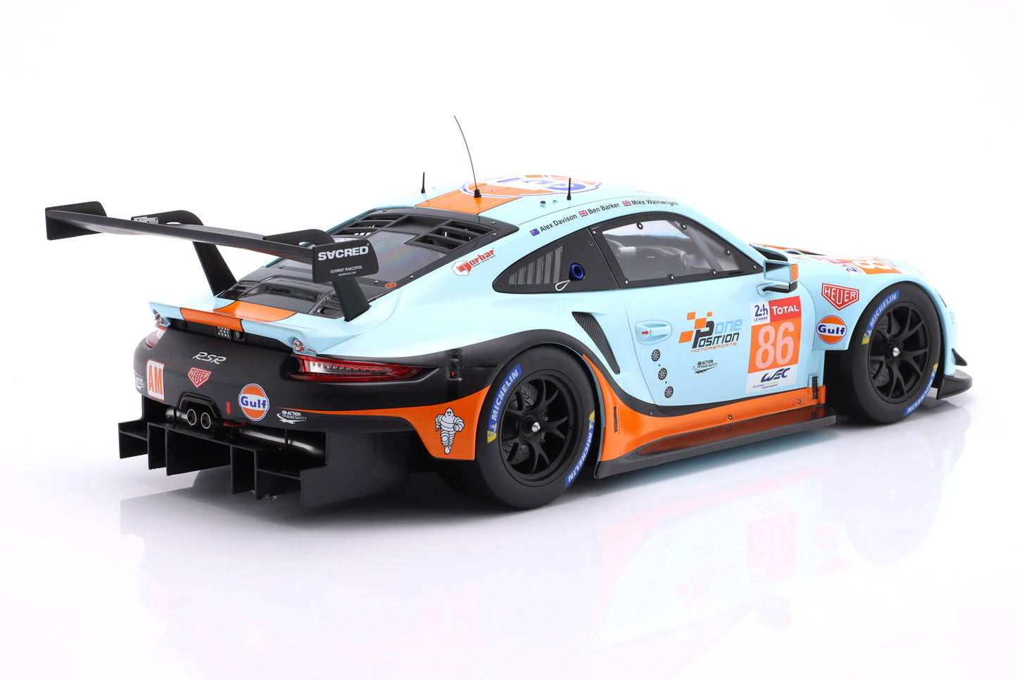 Porsche 911 (991) RSR Gulf Racing 24h Le Mans 2018 1:12 Ixo