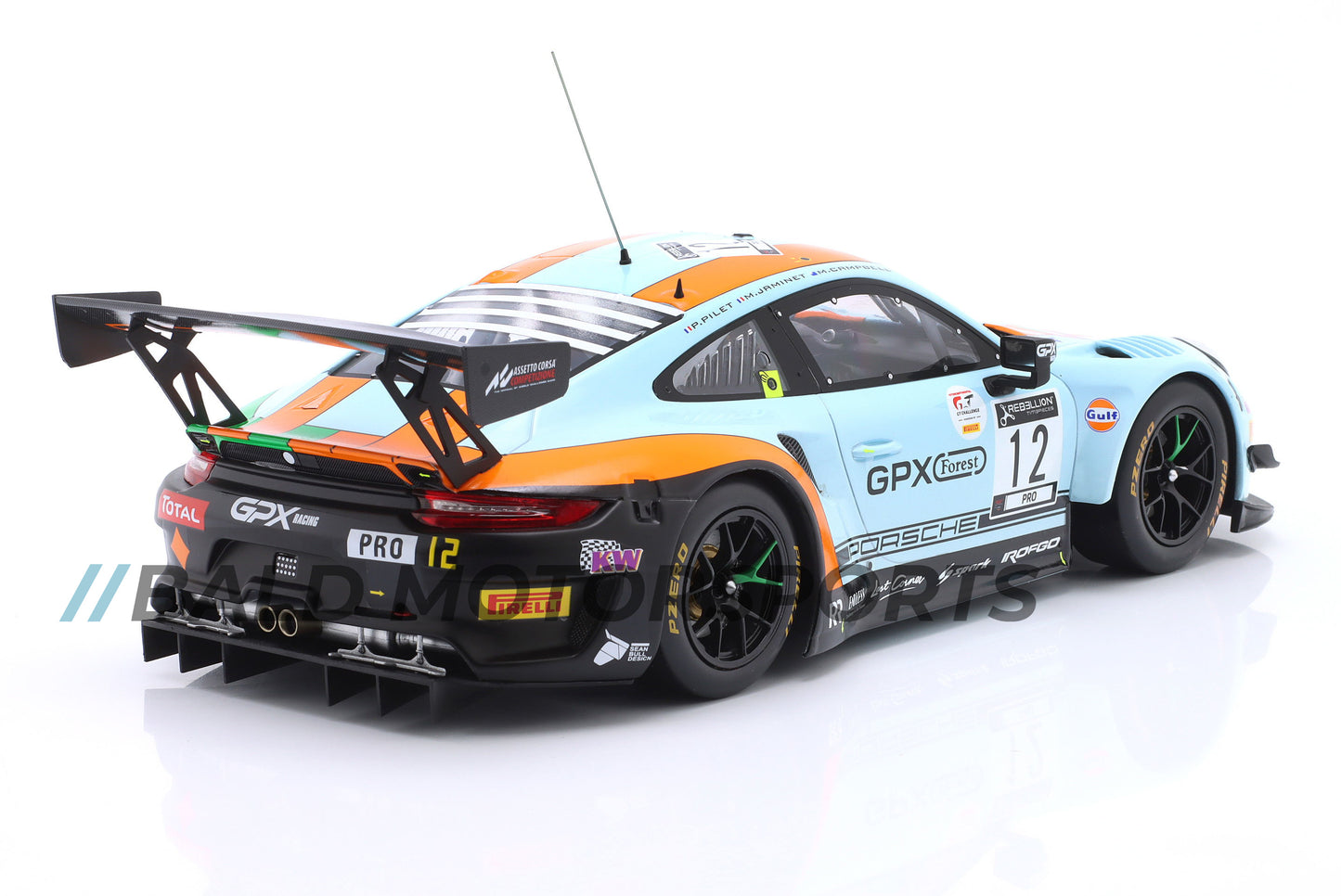 Porsche 911 GT3 R GPX Racing Campbell, Pilet, Jaminet 24h Spa 2020 1:18 Ixo