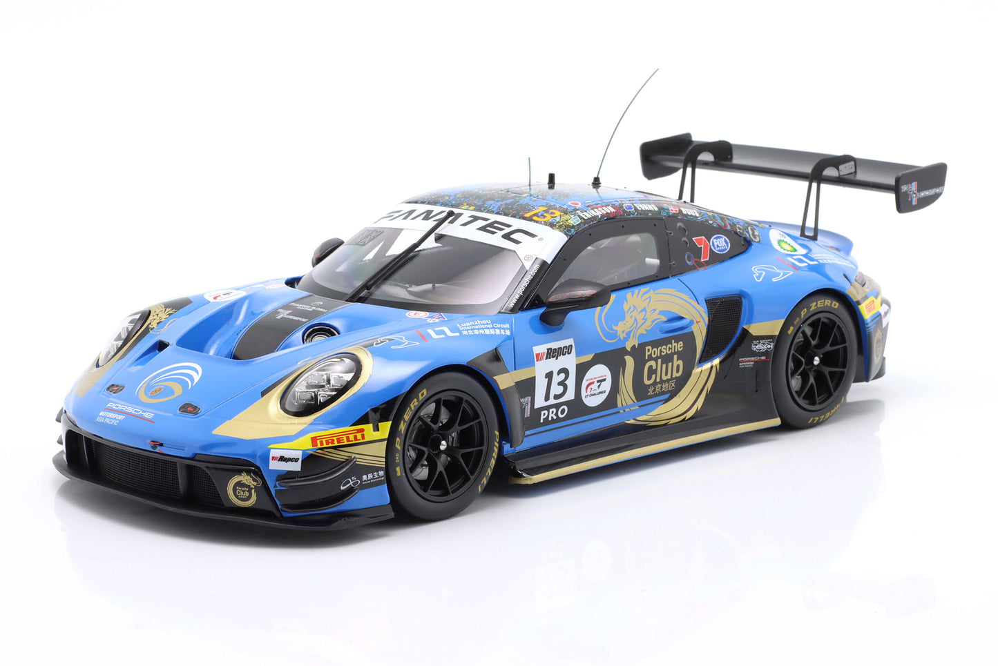 Porsche 911 GT3 Phantom Global Racing Buus, Eriksson, Evans 12h Bathurst 2024 1:18 Ixo