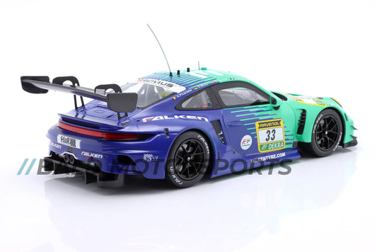 Porsche 911 GT3 R Andlauer, Bachler, Müller, Picariello Falken Motorsports 24h Nürburgring 2024 1:18 Ixo
