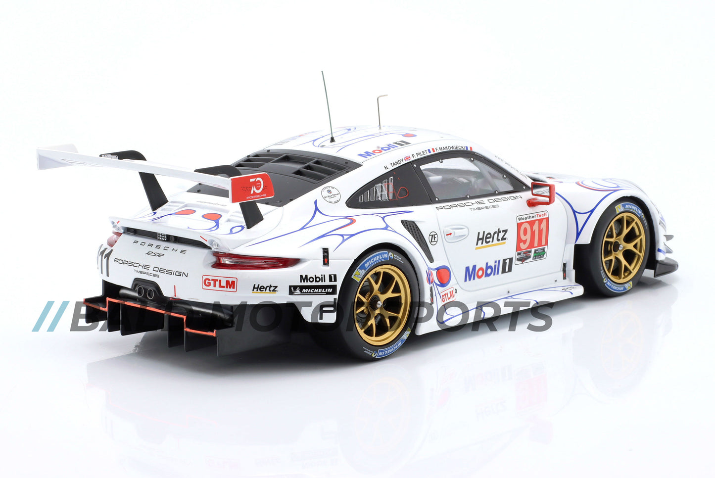 Porsche 911 (991) RSR Porsche GT Team Klassensieger Petit LeMans IMSA 2018 1:18 Ixo
