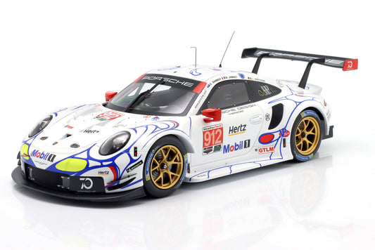 Porsche 911 (991) RSR Porsche GT Team Bamber, Vanthoor, Jaminet Petit LeMans 2018 1:18 Ixo