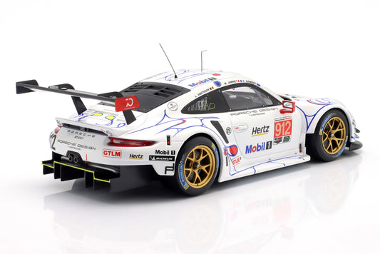 Porsche 911 (991) RSR Porsche GT Team Bamber, Vanthoor, Jaminet Petit LeMans 2018 1:18 Ixo