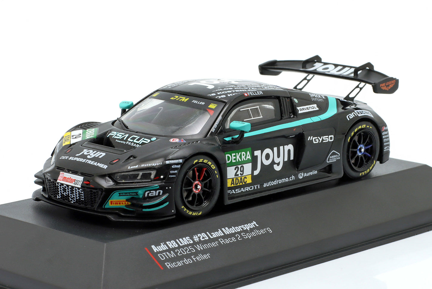 Audi R8 LMS GT3 Evo II Land Motorsport Ricardo Feller DTM 2025 1:43 Ixo