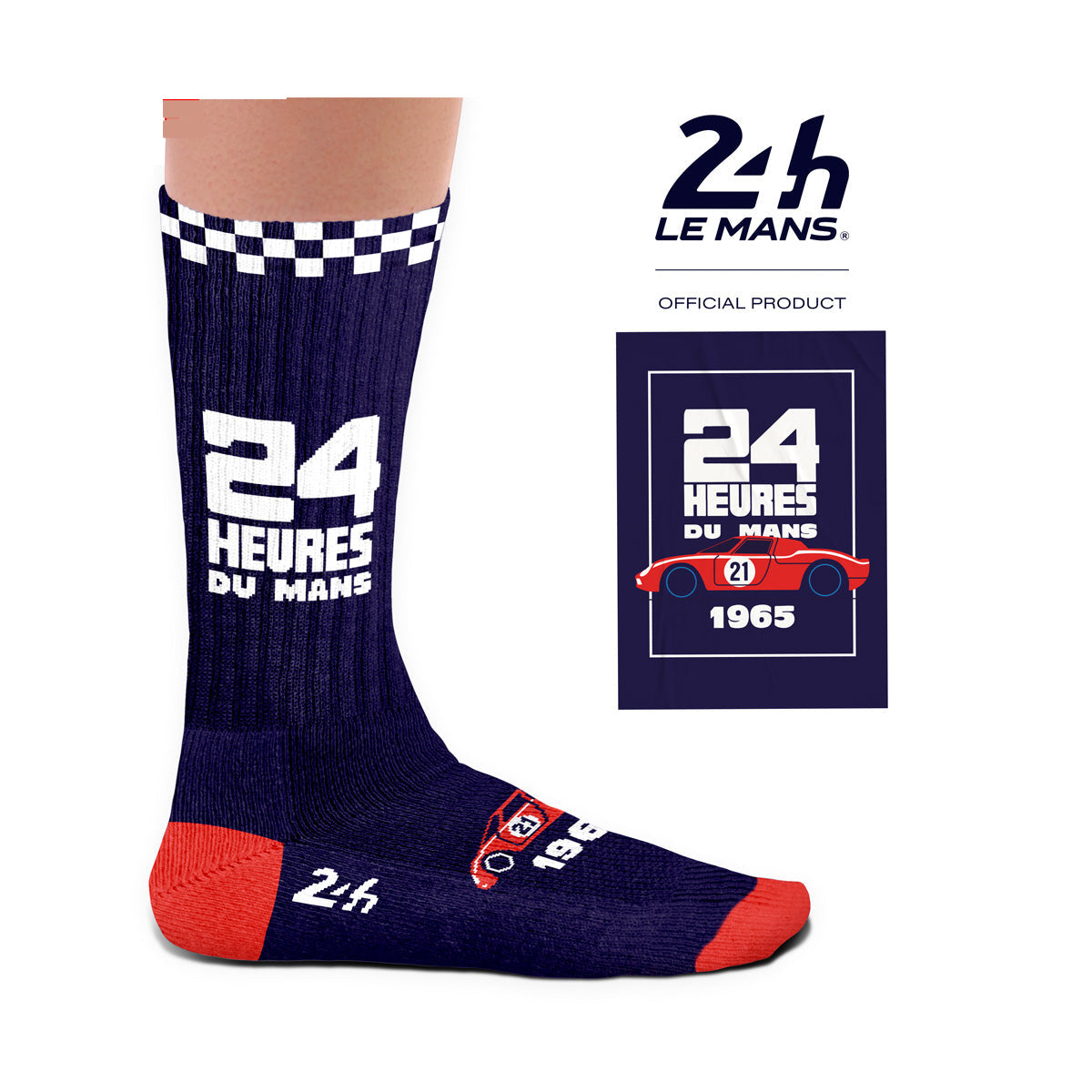 Hochwertige Motorsportsocken Le Mans 1965 Sport Socks Heel Tread