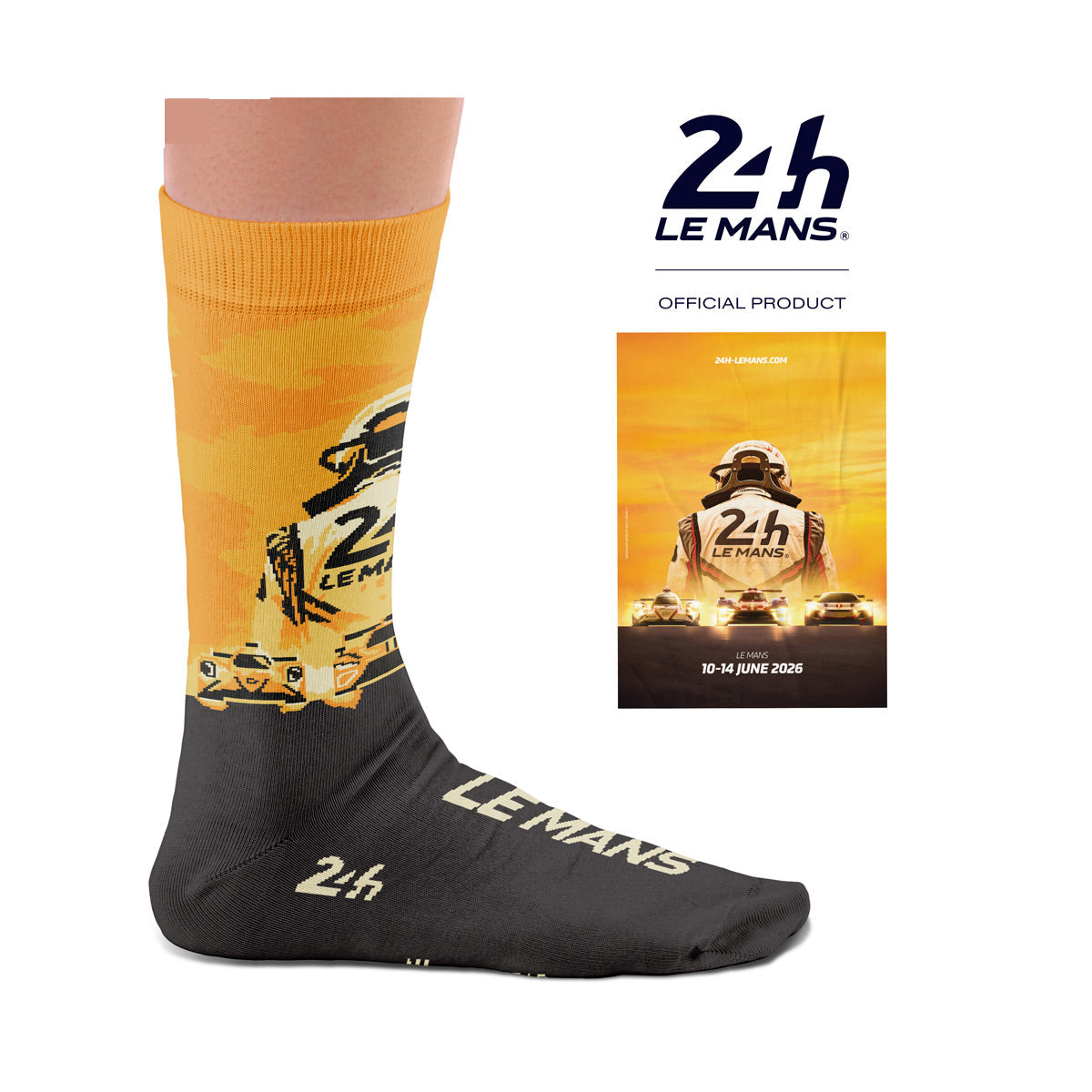 Hochwertige Motorsportsocken Le Mans 2026 Heel Tread