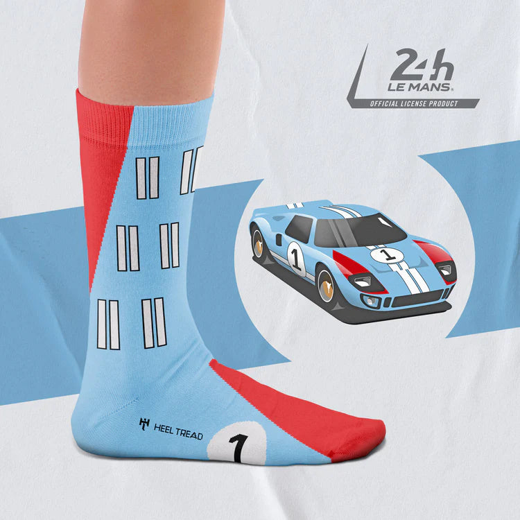 Hochwertige Motorsportsocken Set (Le Mans 66) Heel Tread