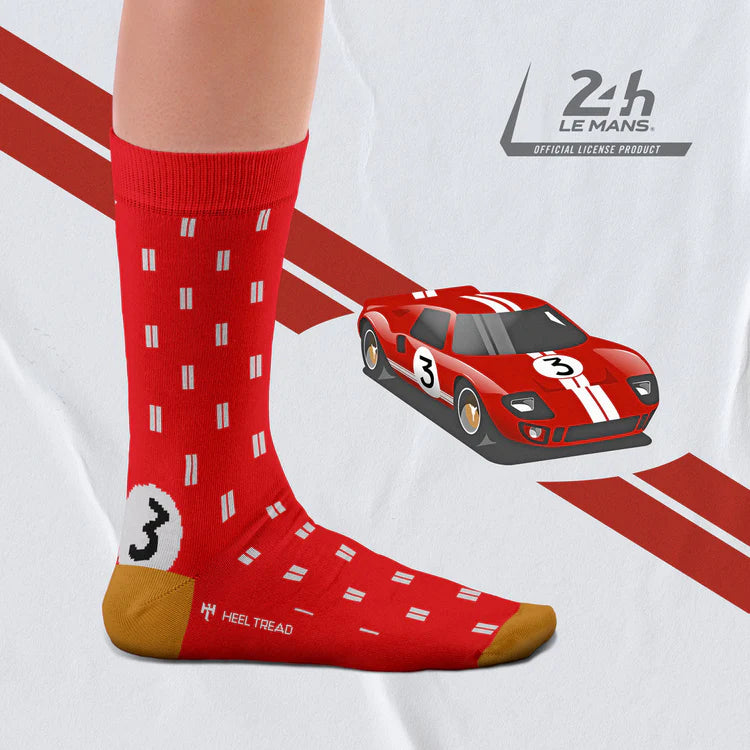 Hochwertige Motorsportsocken Set (Le Mans 66) Heel Tread