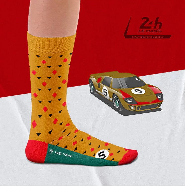 Hochwertige Motorsportsocken Set (Le Mans 66) Heel Tread