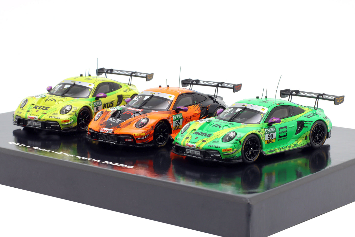 3er-Set Porsche 911 GT3 R Manthey EMA Preining, Schuring, Güven DTM 2025 1:43 Ixo