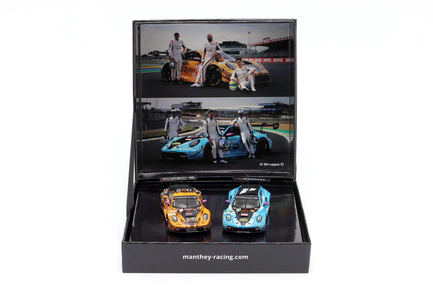 2er Set Porsche 911 GT3 R Manthey Klassensieger 24h Le Mans 2024 & 2025 1:43 Ixo