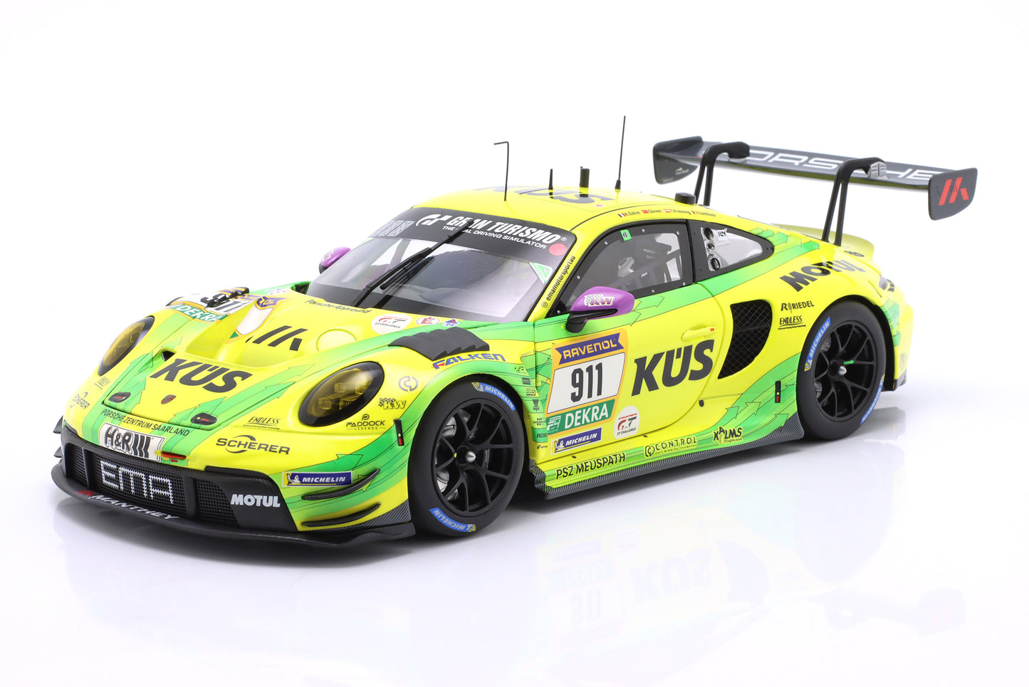 Porsche 911 GT3 R Manthey Racing Zweiter 24h Nürburgring 2024 1:18 Minichamps