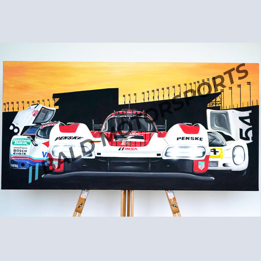 Canvas painting "Porsche at Daytona" Artist: René Wirfs