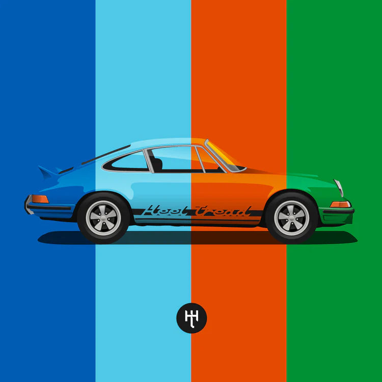 Hochwertige Motorsportsocken Set (Porsche RS) Heel Tread