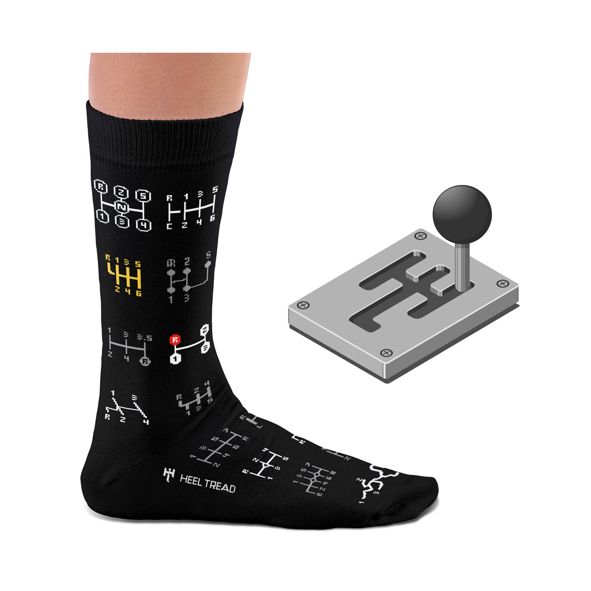 Hochwertige Motorsportsocken Save the Manuals Handschaltung Heel Tread