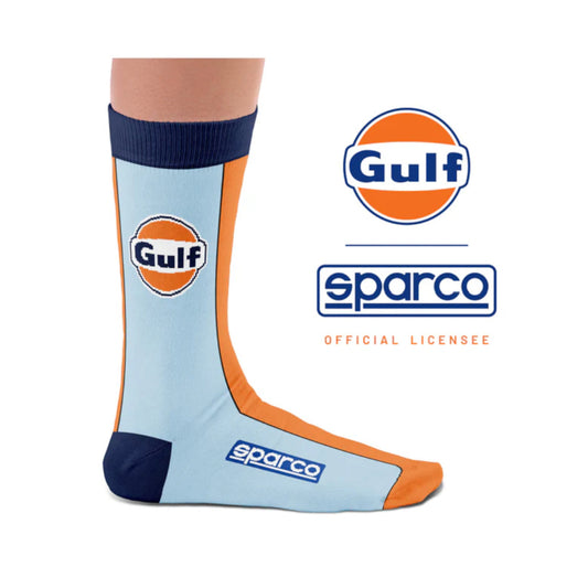 High-quality motorsport socks Sparco Gulf Heel Tread