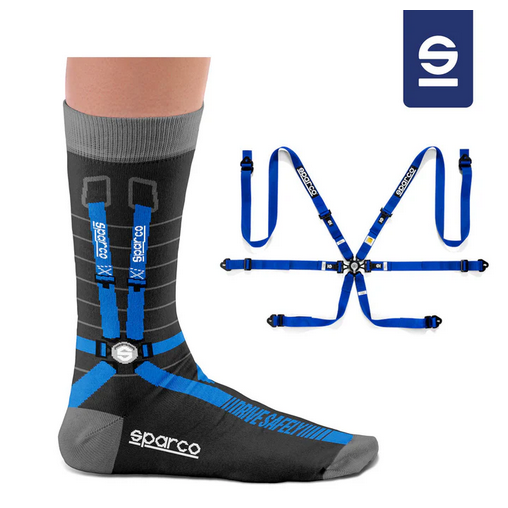 Hochwertige Motorsportsocken Sparco Gurte Heel Tread