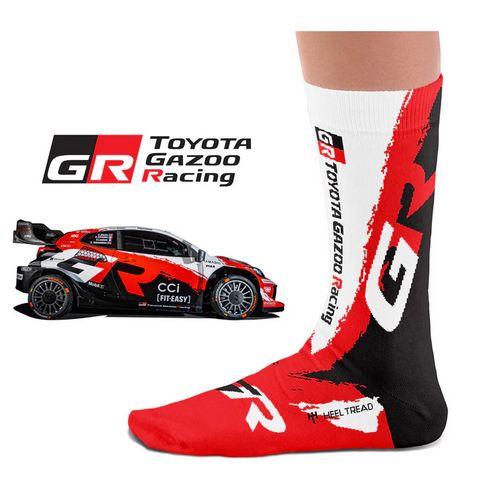 Hochwertige Motorsportsocken Toyota Gazoo Racing Heel Tread